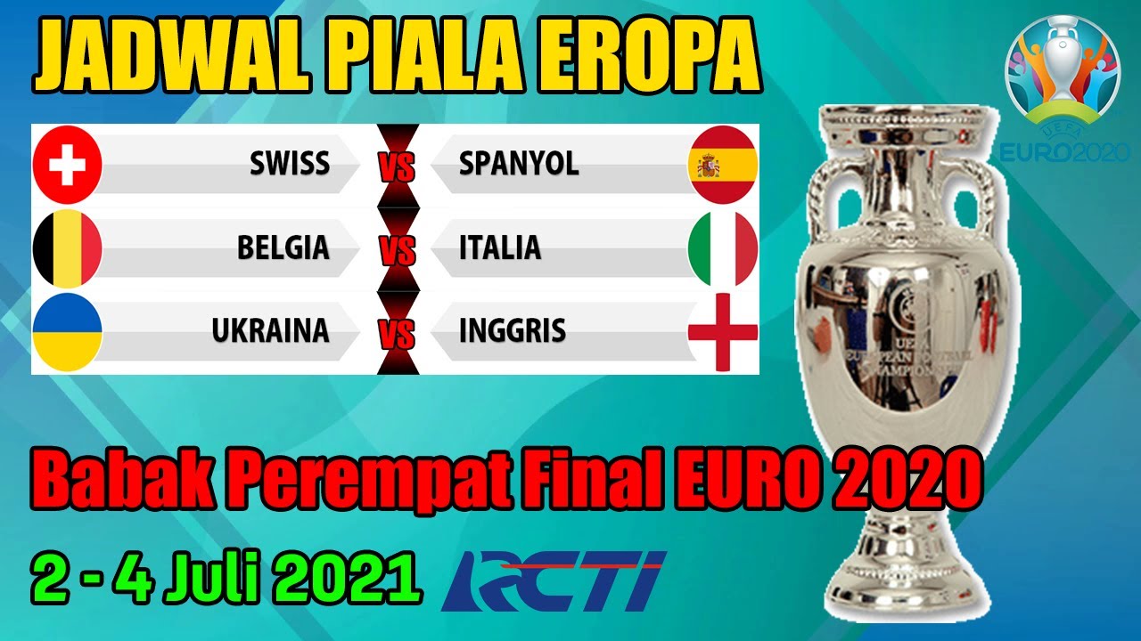 Jadwal Piala Eropa 2020 Live RCTI Babak Perempat Final UEFA EURO 2021