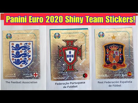 EURO 2020 SHINY TEAM STICKERS | Uefa Euro 2020 Preview Panini Sticker Album Unboxing