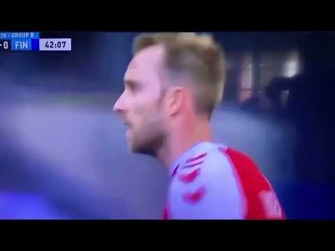 Christian Eriksen Collapses against Finland ⚫ UEFA EURO 2021