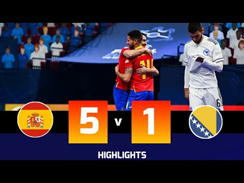 Spain 5 vs 1 Bosnia Herzegovina - Highlights - UEFA Futsal EURO 2022 ( 22/01/2022 )
