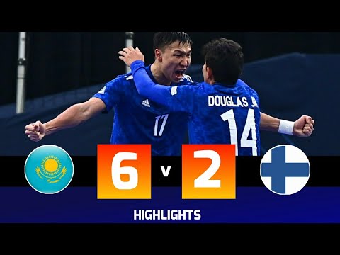 Kazakistan 6 vs 2 Finland  - Highlights  - UEFA Futsal EURO  2022 (24/01/2022)