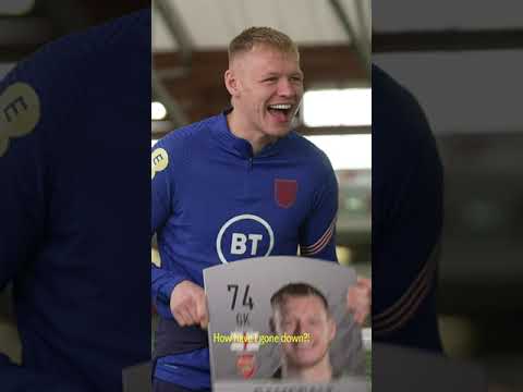 Aaron Ramsdale reacts to being rated a silver card! #england