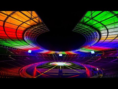 Wow! FANTASTIC! ! Inside Olympiastadion Berlin! EURO 2024 logo unveiled with spectacular light show