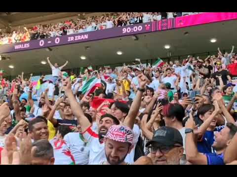 Rouzbeh Cheshmi's game-winning goal for Iran vs Wales - Field Level View & Reaction - World Cup 2022
