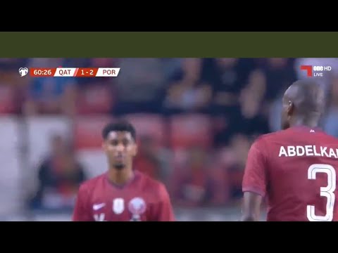 Abdelkarim Hassan Goal Today Vs Portugal | Qatar Vs Portugal Friendlies Match Highlights