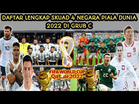 Daftar Skuad Lengkap Piala Dunia 2022 Qatar Grub C || Argentina - Arab Saudi - Mexico - Polandia