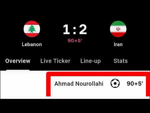Ahmad Nourollahi Goal Vs Lebanon | Lebanon Vs Iran | 1-2 |