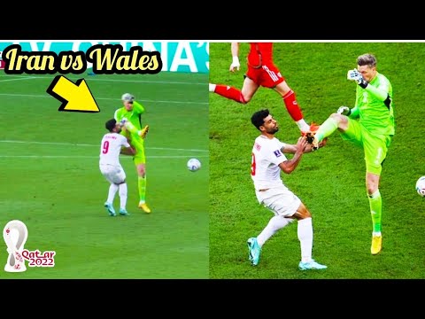 Wayne Hennessey Red Card was sent off for tackle on Taremi  |  Iran Vs Wales 2-0 | FIFA world cup