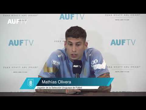 MATHIAS OLIVERA - SELECCION URUGUAYA - CONFERENCIA DE PRENSA HOY 17 DE NOVIEMBRE DE 2022 ABU DHABI