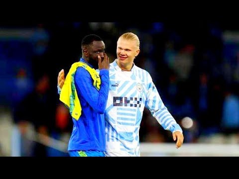 Cheikhou Kouyaté🇸🇳 et Erling Halaand🇳🇴 après Manchester City vs Nottingham Forest