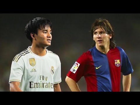 Takefusa Kubo Vs Young Messi Crazy Skills & Dribbling