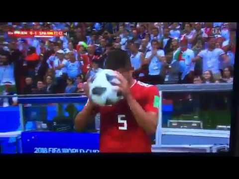 Iran Vs Spain Funny Last Minute Flip Gone Wrong!!!! FUNNY MOMENT FROM MILAD MOHAMMADI