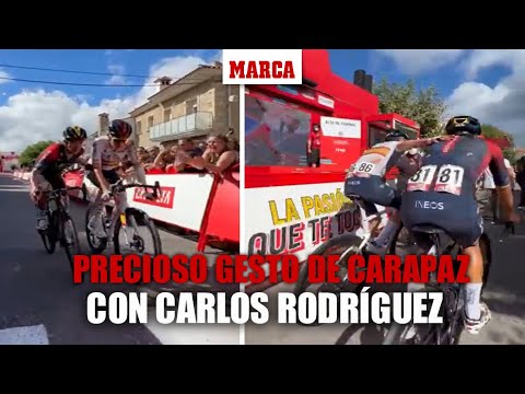 El precioso gesto de Carapaz con Carlos Rodríguez