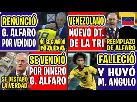 BOMBAZO! UN VENEZOLANO SERÁ EL REEMPLAZO DE GUSTAVO ALFARO | SE DESTAPA LA VERDAD EN LA TRICOLOR