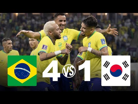 Brasil goleia a Coreia do Sul por 4 a 1 e se classifica para as quartas da Copa do Mundo do Catar