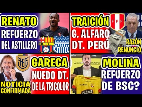 TREMENDA TRAICIÓN! EN PERÚ CONFIRMAN A GUSTAVO ALFARO | CONFIRMADO! RICARDO GARECA NUEVO DT. ECUADOR