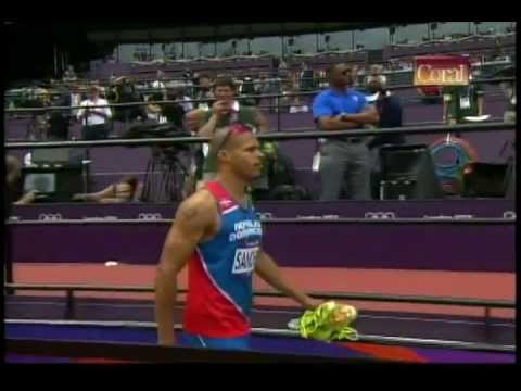 Primera carrera de Félix Sánchez en Londres 2012