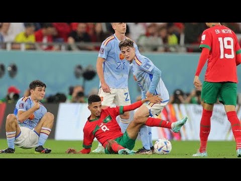 أوناحي ضد اسبانيا في كاس العالم 2022 | Ounahi vs spain