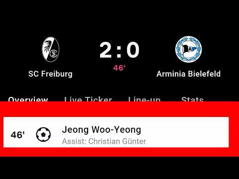 Jeong Woo-Yeong Goal Vs Arminia Bielefeld, Christian Gunter Assist Vs Arminia Bielefeld | 2-0 |