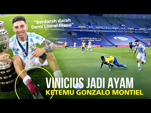 BERDARAH-DARAH DEMI MESSI !!! Lihatlah Bagaimana Gonzalo Montiel Bertarung menghadapi Timnas Brasil