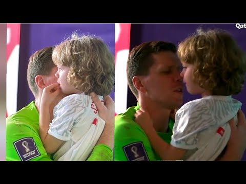 Wojtek Szczęsny Son Liam in Tears Crying as Szczęsny Comfort his Son after France beat Poland