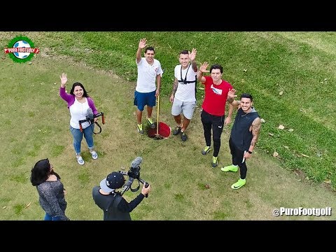 Francisco Calvo y Ronald Matarrita en el cierre de la 1er temporada de Puro Footgolf