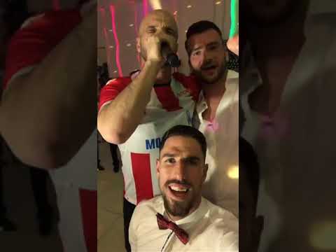 Miloš Degenek i Boban Rajović prave šou na svadbi u Zvezdinom dresu