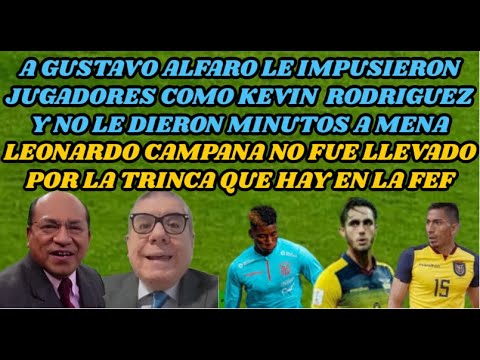 PRENSA 🇪🇨 "ALFARO RENUNCIO PORQUE LE IMPUSIERON JUGADORES" | CAMPANA NO FUE POR LA TRINCA DE LA FEF