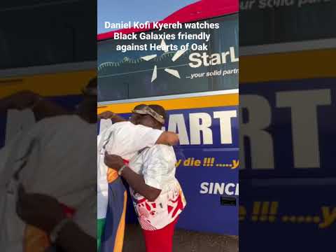 Daniel Kofi Kyereh watches Black Galaxies friendly against Hearts of Oak; interacts with fans