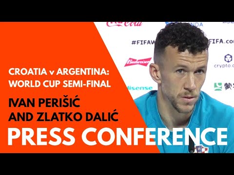 IVAN PERIŠIĆ AND ZLATKO DALIĆ: Press Conference: Croatia v Argentina: World Cup Semi-Final