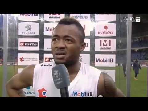 Les larmes de Jordan Ayew à Sochaux 01/02/2014