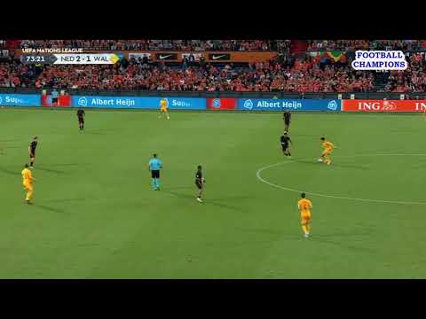 Ethan Ampadu täuscht den Gegner stilvoll, Niederlande-Wales, UEFA Nations League 2022