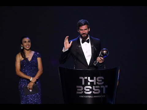 Alisson Becker reaction | The Best FIFA Men’s Goalkeeper 2019