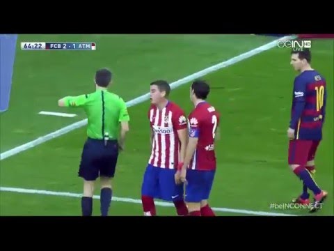 [ENGLISH] Diego Godin Red Card Suarez Barcelona vs Atletico Madrid