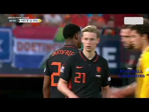 Zusammenstoß Dumfries-Sorba Thomas, Niederlande-Wales, UEFA Nations League 2022
