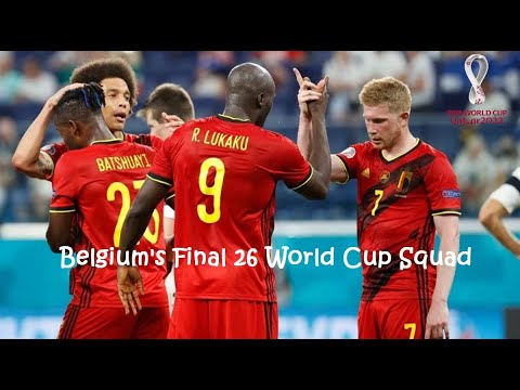 Belgium's Official Squad FIFA World Cup Qatar 2022