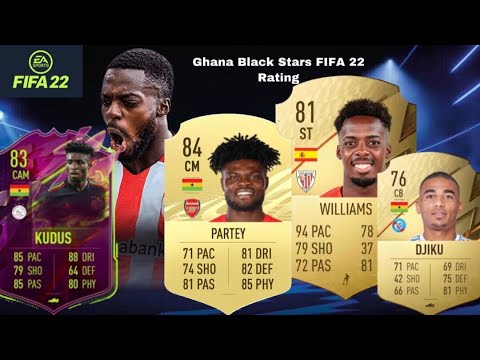 FIFA 22! Ghana Blacks Stars! Player Rating + Inaki Williams, Djiku, Afena Gyan, Kudus , Wollacot etc
