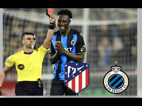 Atletico Madrid 0-0 Club Brugge: 🇬🇭 Kamal Sowah shown RED CARD in Champions League