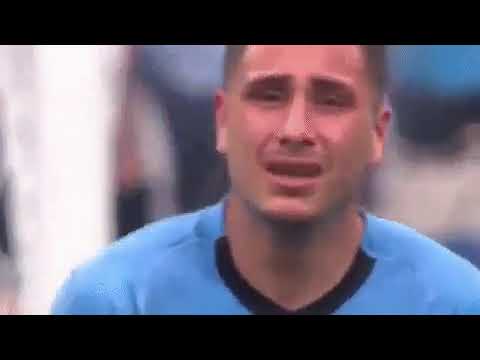 SAD - José Giménez crying during the game France-Uruguay