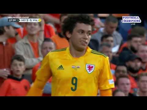 Brennan Johnson verzweifelt, nachdem er den Ball gejagt hatte, Niederlande-Wales, UEFANationLeague22