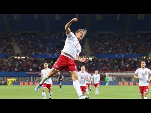 Austria vs Denmark 1-2 Jens Stryger Larsen & Pierre Emile Hojbjerg score in win for Denmark