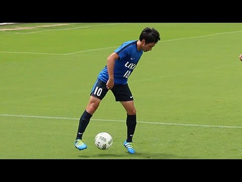 細部に宿るテクニック！柴崎岳が基本的なパス練習でも技術を披露