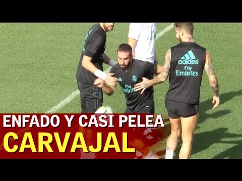 El monumental enfado de Carvajal: pelotazo que pudo acabar en pelea | Diario AS