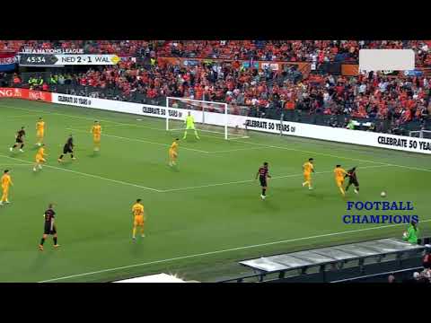 Sorba Thomas-Dumfries trifft aufeinander, Niederlande-Wales, UEFA Nations League 2022