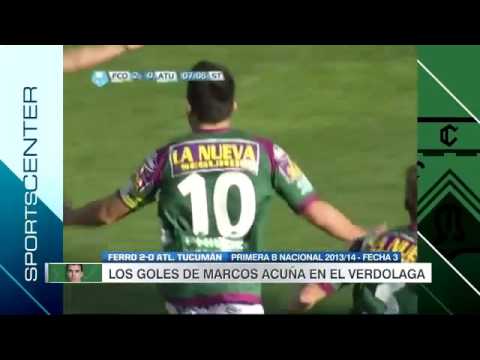 Los goles de Marcos Acuña en Ferro   ESPN SportsCenter  21/10/2016