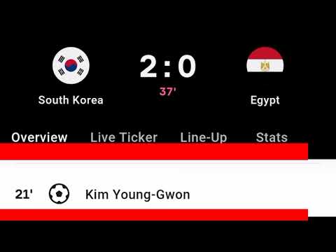 Kim Young-Gwon Goal Vs Egypt | Sout Korea Vs Egypt | 2-0 |