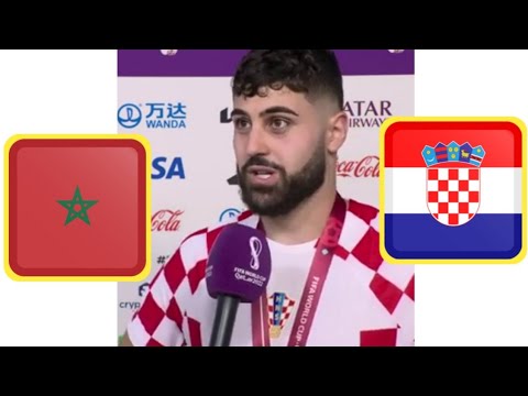 intervju Joško Gvardiol/ World Cup Qatar 2022 after Croatia Morocco