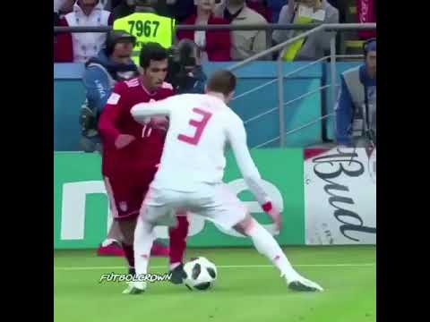 Il tunnel di Amiri 🇮🇷 su Piqué 🔥  - Spagna-Iran 1-0