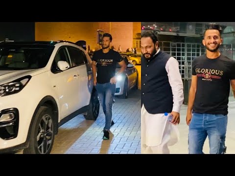 Hasan Ali Entry with New Car | Hassan Ali in Funny Mood