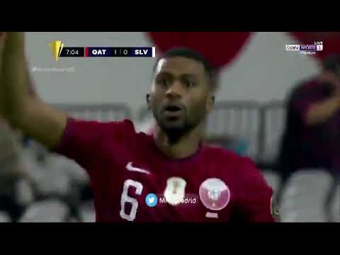 هدف خيالي ثاني للمعز علي قطر في مرمى سلفادور الكاس الذهبية